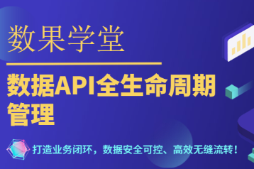 数果学堂|数据API全生命周期管理大揭秘！ 